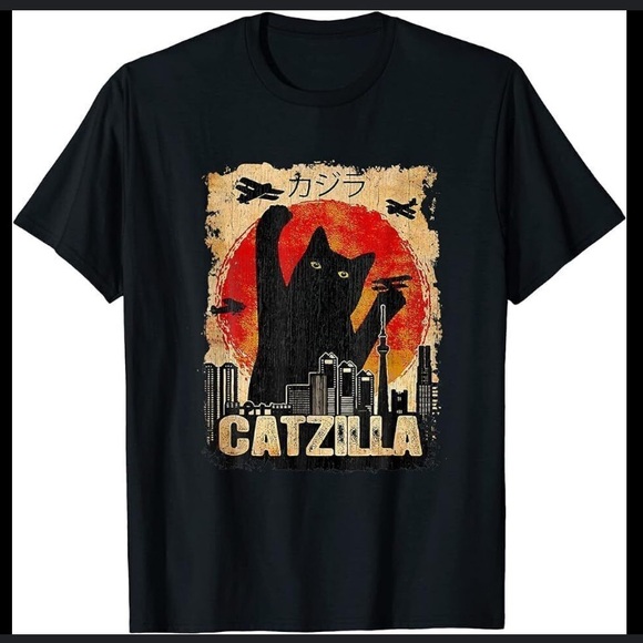 Port and Company Other - Catzilla Cat Godzilla Tshirt